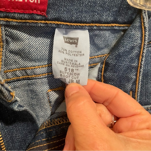 NEW Levis Superlow Stretch Bootcut 518 Jeans Size 1 Jr - Picture 8 of 10